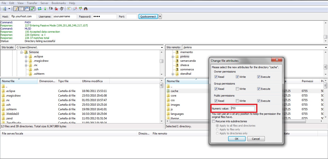 Entering the Required File Permission
