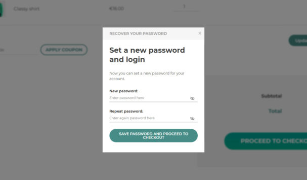 Password reset - Set new password