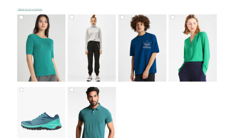 Wishlist content - Images only