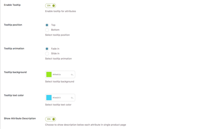 General settings