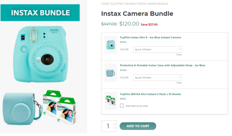 Product detail page