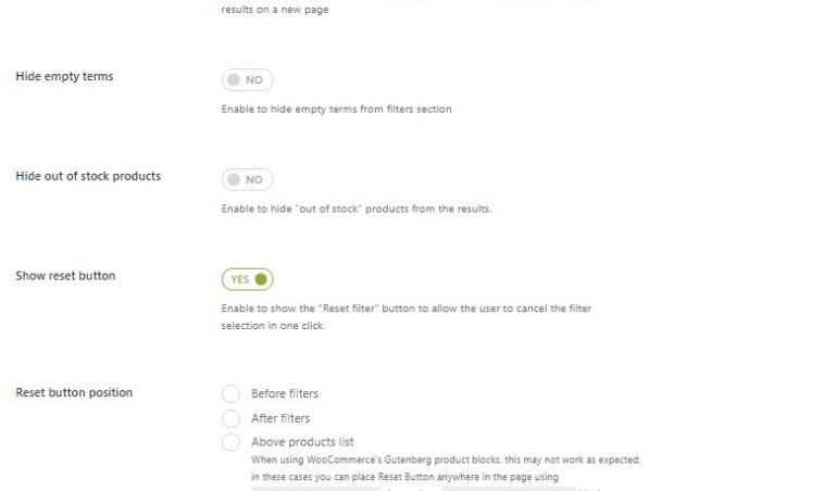 General settings