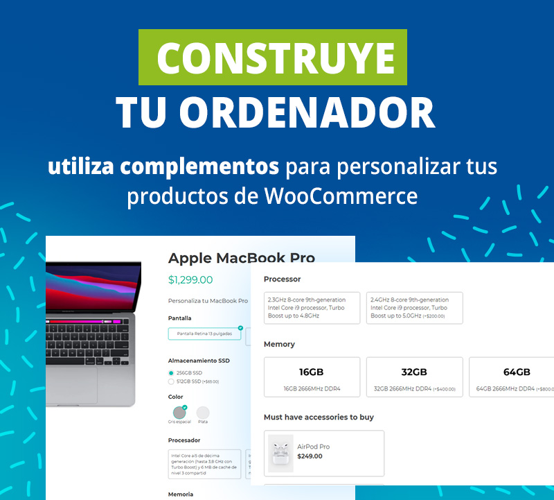 Construye tu ordenador - caso de uso Product Add-ons