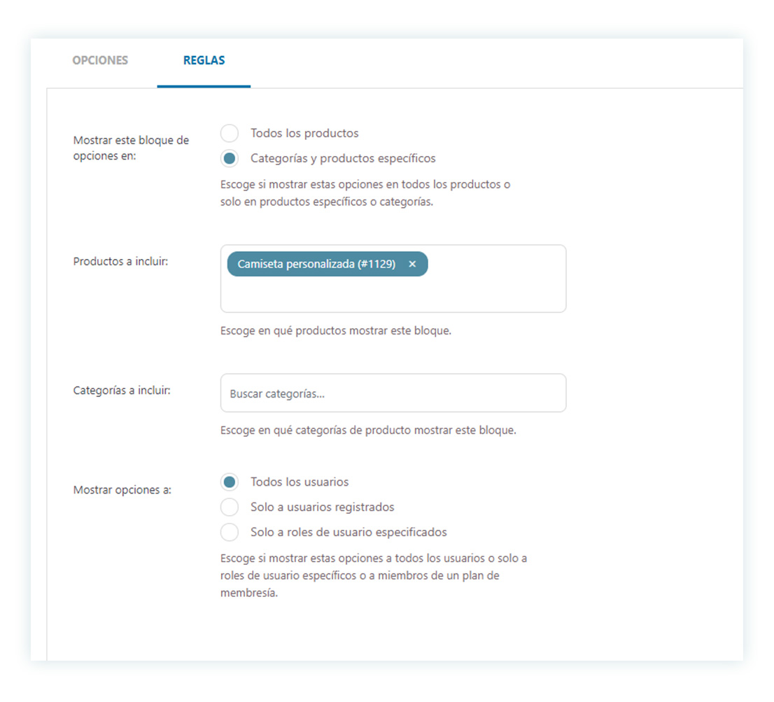 Reglas del bloque