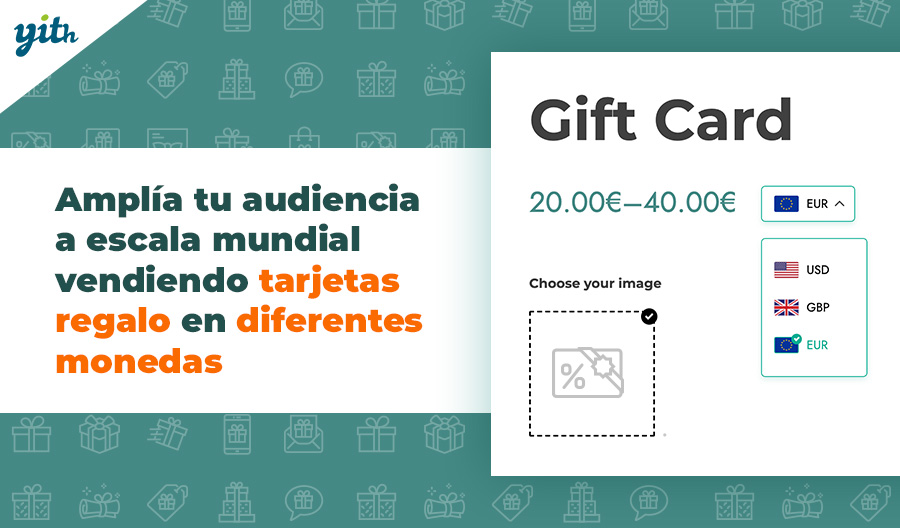 Amplía tu audiencia a escala mundial vendiendo tarjetas regalo en diferentes monedas