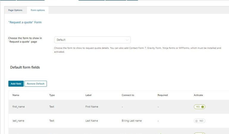 Form options 1/2