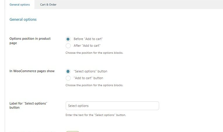 General options 1/2