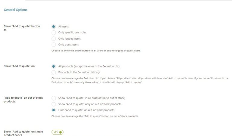 General options 1/3