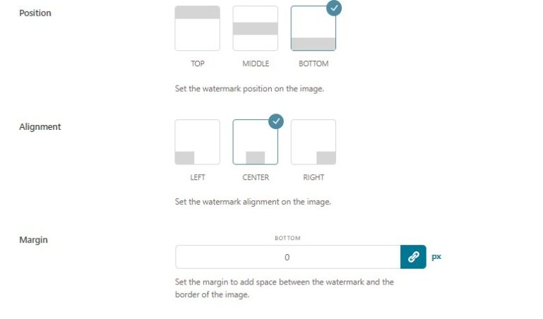 Text watermark options 2/2