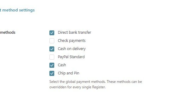 Payment methods