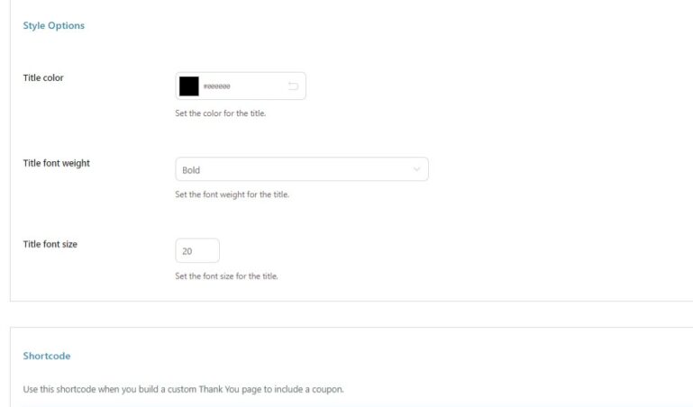 Customization - Coupon