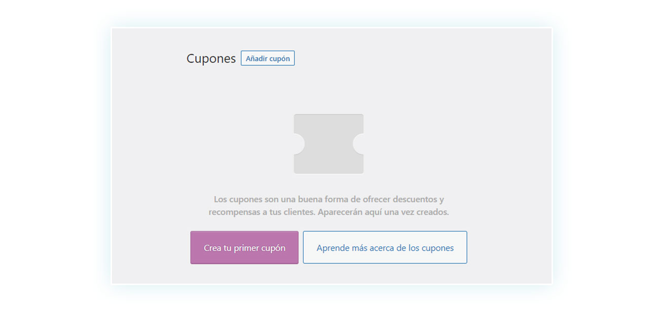 Crear tu primer cupón