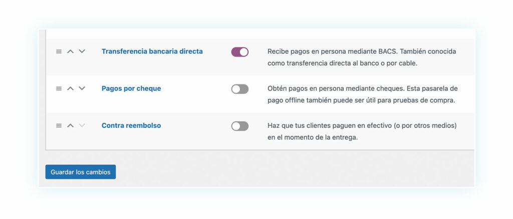 Transferencia bancaria directa activa