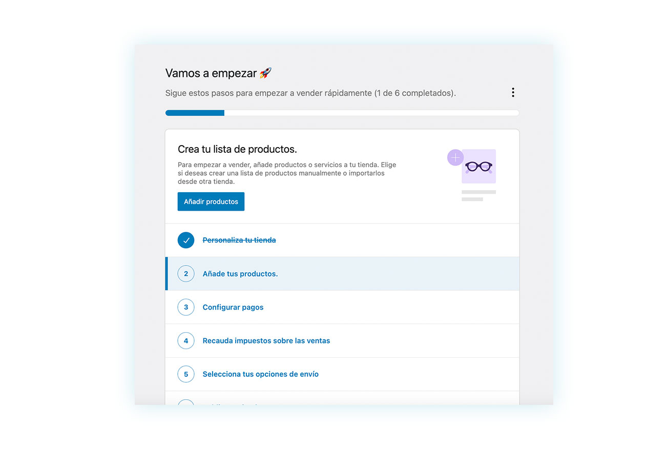 Paso: añadir productos