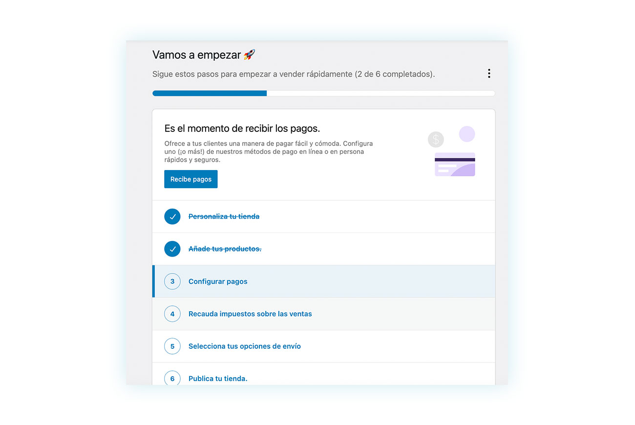 Paso - Configurar pagos