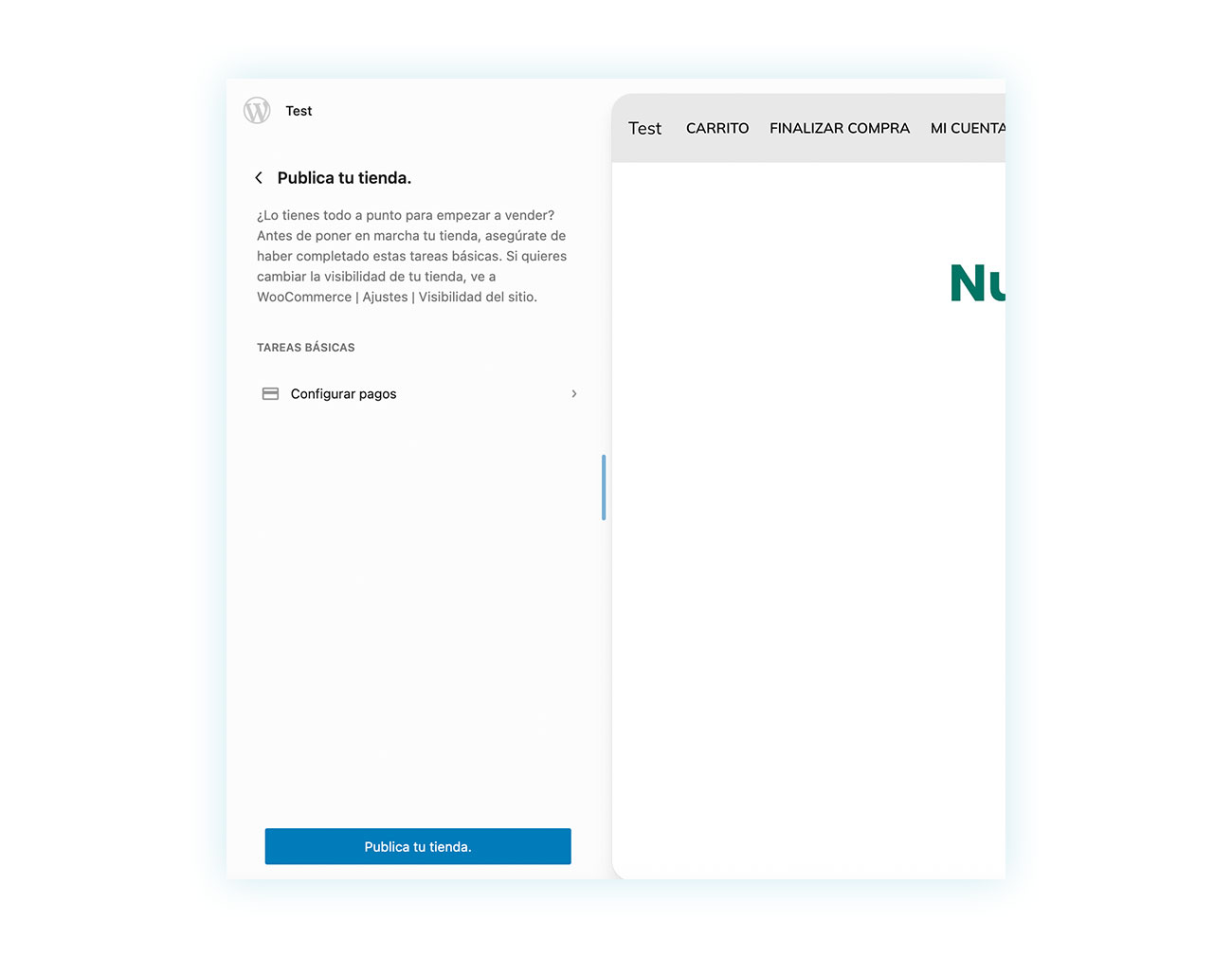 Publicar tienda
