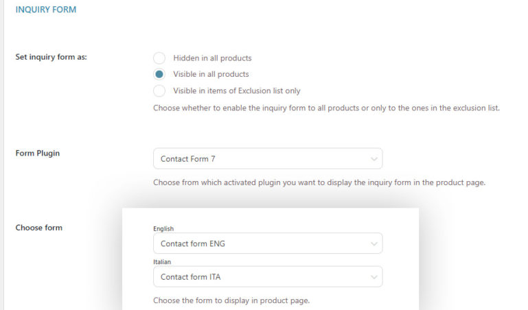 WPML support - one custom form per language