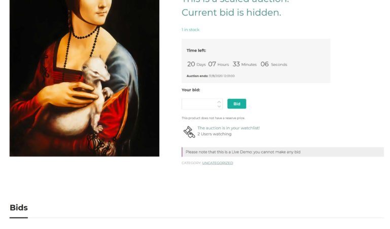 Sealed auction