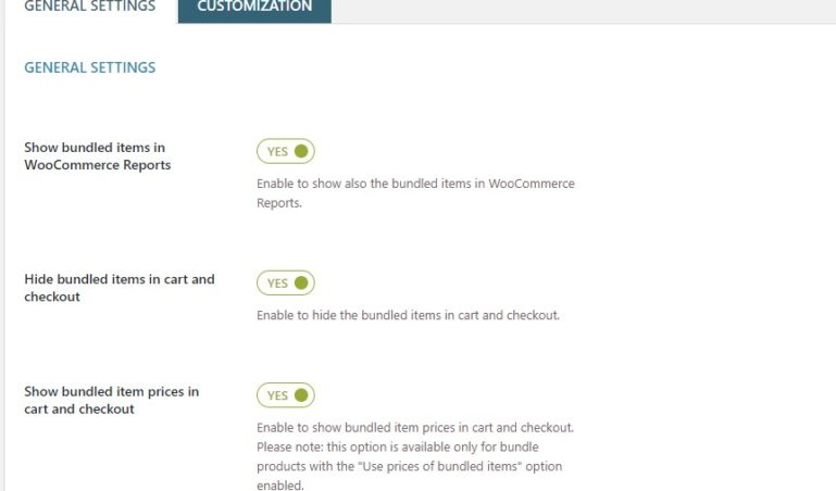 General settings