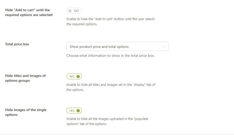 General options 2/2