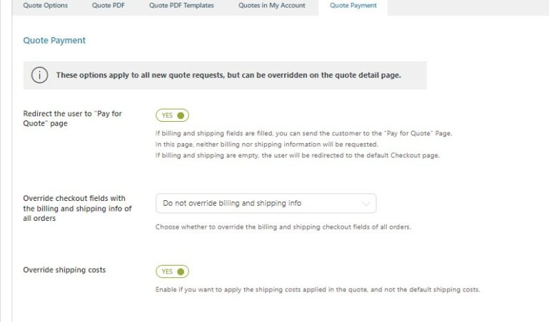 Quote payment