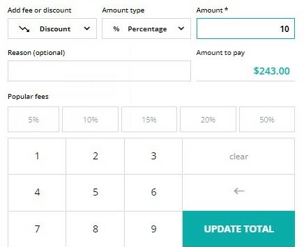 Add fee or discount