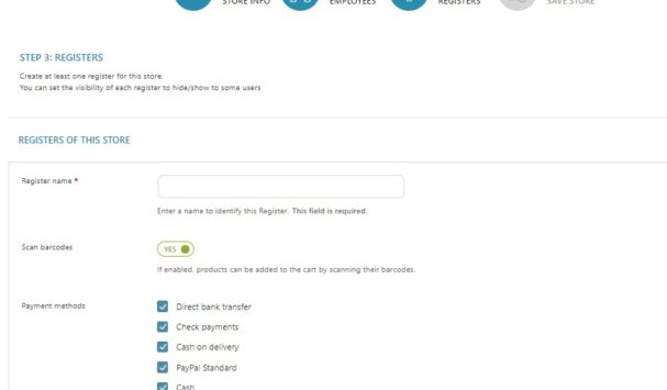 Store registers