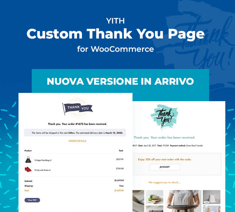 Custom Thank You Page nuova versione in arrivo