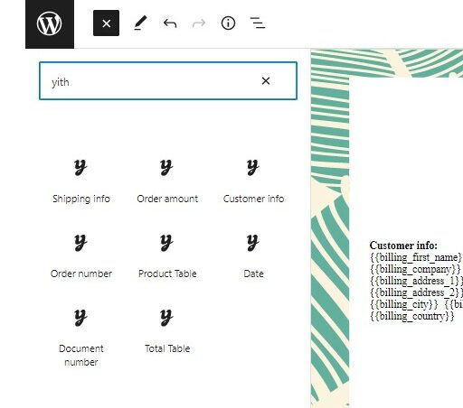 PDF template blocks