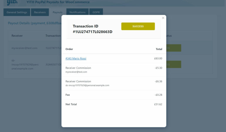 Transaction details