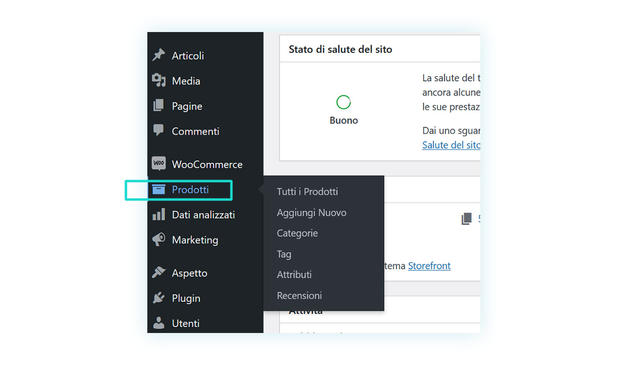 Sezione prodotti su WooCommerce