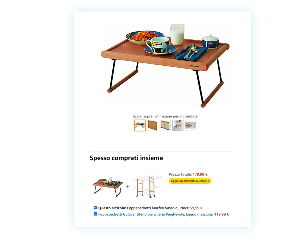 Amazon sfrutta il cross-selling suggerendo prodotti correlati.