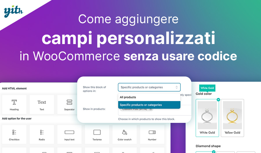 Come aggiungere campi personalizzati in WooCommerce senza usare codice