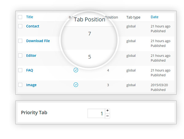 Tab Position