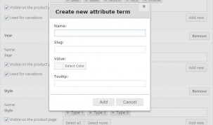 Color" attribute - New attribute term