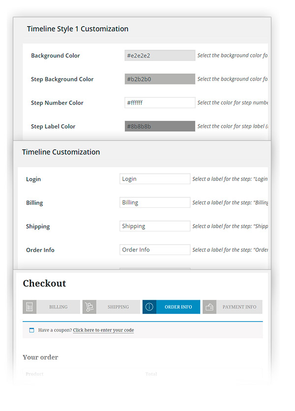 Timeline customization