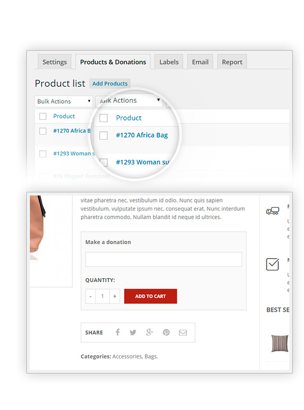 Product detail page