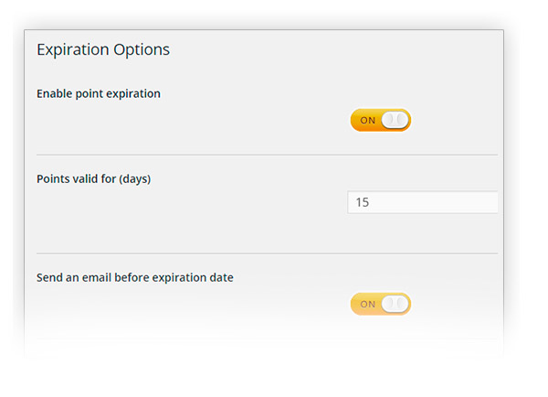 Expire settings