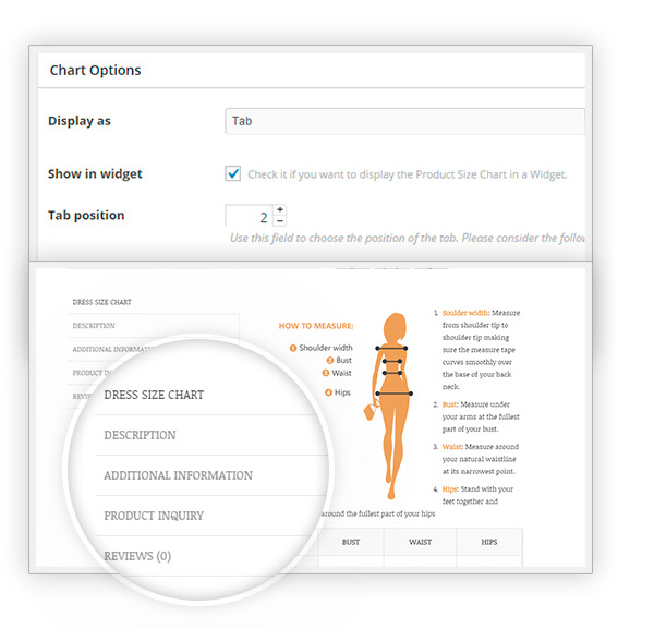 Nc Size Chart For Woocommerce