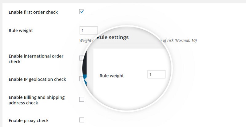 Antifraud-rule-weight