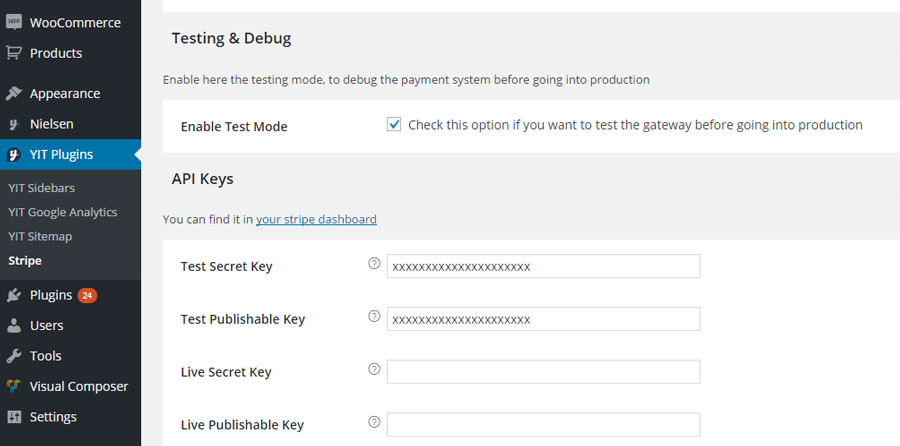 Stripe-test-mode