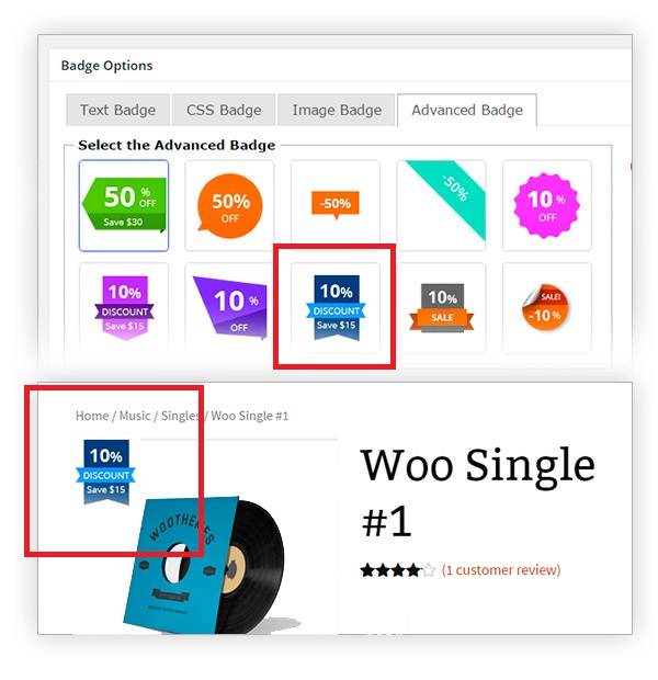 woocommerce products badge management free download