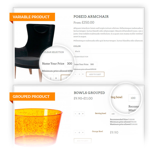 Variable and Grouped products - download yith woocommerce name your price premium 1.1.20 nulled free extension plugin with gpl license