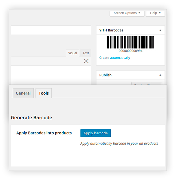 Apply barcodes into products