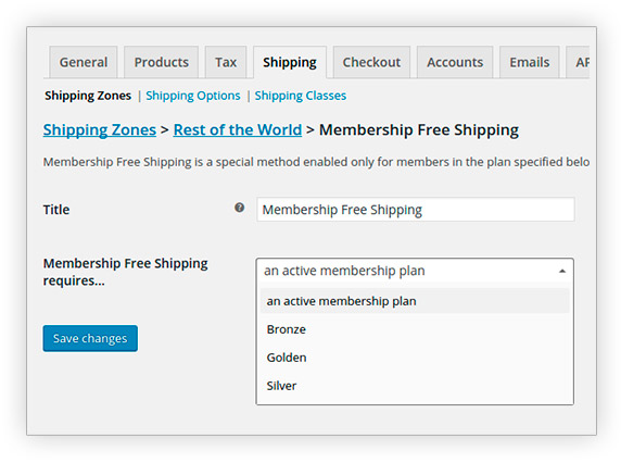 Free shipping for membership members