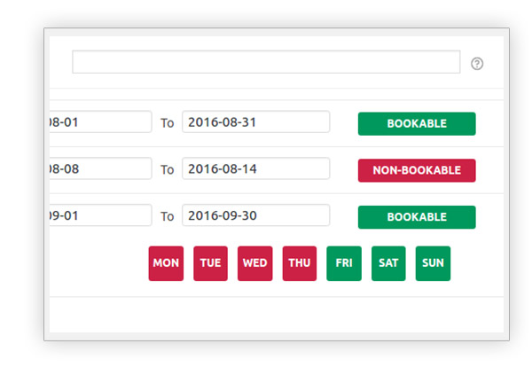 Booking availability
