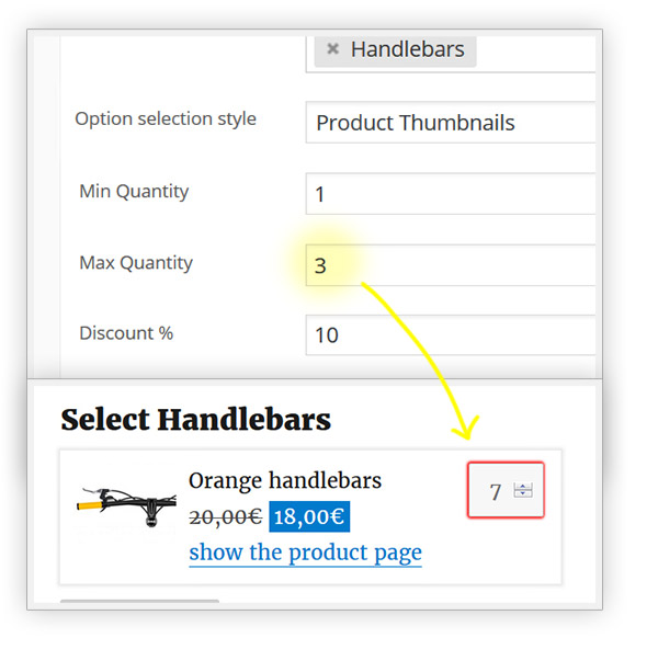 Quantidade de produto