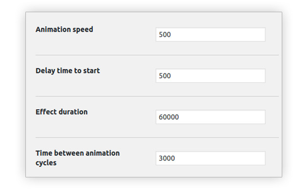 Set delay and timer for title bar effects