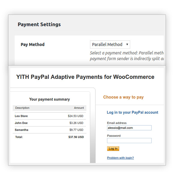 Parallel method for PayPal Adaptive Payments