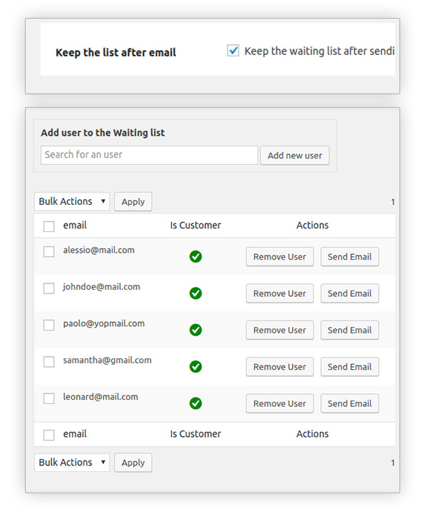 Keep the user list after send of the email - download yith woocommerce waiting list premium 1.9.5 nulled free extension plugin for wordpress with gpl license